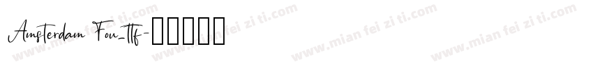 Amsterdam Fou_ttf字体转换